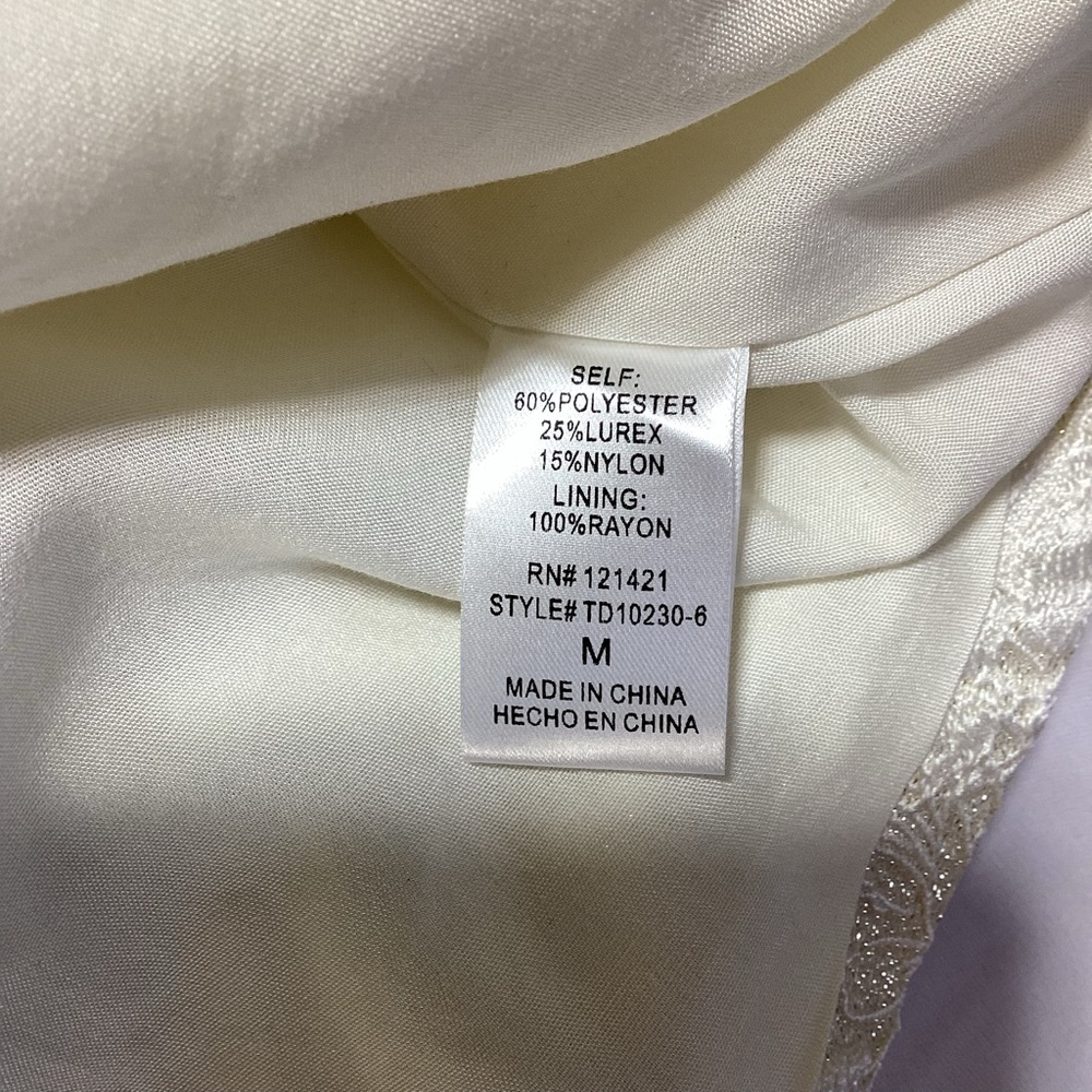 Ellison Shimmer Jacquad Dress in Cream - Picture 9 of 13